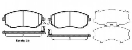 P851304 WOKING Гальмівні колодки перед. Subaru Impreza 02-/Forester 02- (akebono)