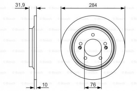 0 986 479 V09 BOSCH Гальмівний диск HYUNDAI/KIA Grandeur/Sonata/Optima/Soul \'\'R \'\'1,7-3,0 \'\'09>>