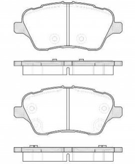 P1414300 WOKING Колодки тормозные дисковые передние Ford B-max 1.0 12-,Ford B-max 1.4 12-,Ford B