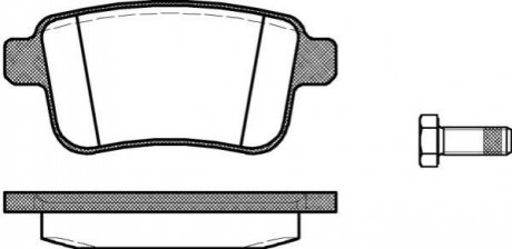 P1252300 WOKING Колодки тормозные дисковые задние Mercedes-benz Citan (415) 1.2 12-,Mercedes-ben