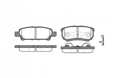 P1151302 WOKING Колодки тормозные дисковые задние Citroen C-crosser 2.2 07-,Citroen C-crosser 2.