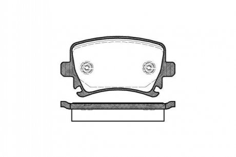 P1131300 WOKING Колодки тормозные дисковые задние Audi A3 1.4 03-12,Audi A3 1.6 03-12,Audi A3 1.