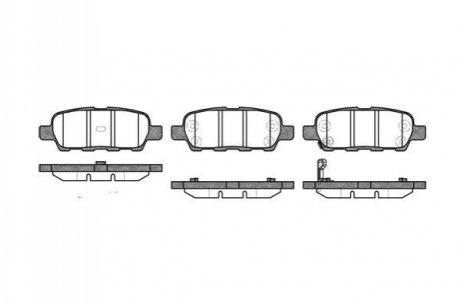 P976301 WOKING Колодки тормозные дисковые задние Infiniti Ex 2.5 07-,Infiniti Fx 3.5 02-08 (P97