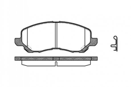 P904312 WOKING Колодки тормозные дисковые передние Citroen C4 aircross 2.0 10-,Dodge Caliber 2.