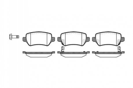 P857302 WOKING Колодки тормозные дисковые задние Hyundai Ix20 1.4 10-,Hyundai Ix20 1.6 10- (P85