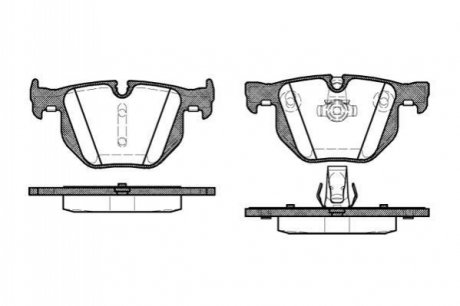 P281360 WOKING Колодки тормозные дисковые задние Bmw 3 2.0 05-11,Bmw 3 2.5 05-11,Bmw 3 3.0 05-1