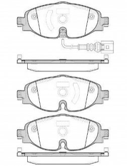 P1415301 WOKING Колодки тормозные дисковые передние Audi A3 1.2 12-,Audi A3 1.4 12-,Audi A3 1.4