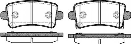 P1288304 WOKING Колодки тормозные дисковые задние Chevrolet Malibu 2.0 12-,Chevrolet Malibu 2.4