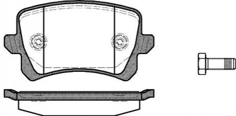 P1242300 WOKING Колодки тормозные дисковые задние Audi Q3 1.4 11-,Audi Q3 2.0 11-,Seat Alhambra