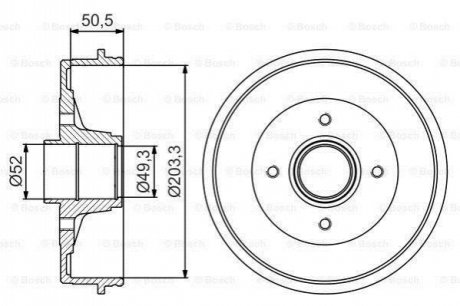 0 986 477 196 BOSCH Барабан гальмівний