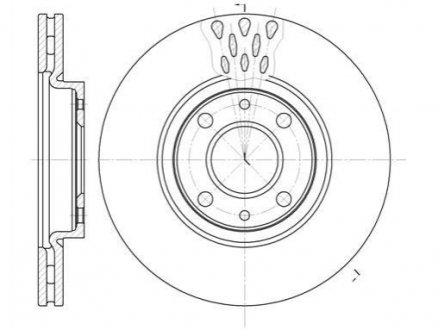 D6443.10 WOKING Гальмівний диск (передній) ALFA ROMEO MITO /CITROËN NEMO/FIAT 500/ DOBLO/PANDA/FIORINO /LANCIA YPSIL