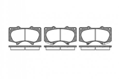 P8883.00 WOKING Колодки тормозные диск. перед. (пр-во Remsa) Toyota LC120 Lexus GX470 , Toyota LC150 , Lexus GX460 , Mitsubishi Pajero IV (P8883.00) WOKING