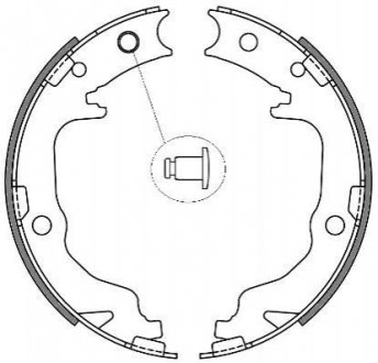 Z4641.00 WOKING Колодки ручного гальма C4/CALIBER/PATRIOT/COMPASS/OUTLANDER II/LANCER VIII/4008 1.6-2.7 08-