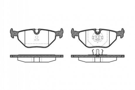 P3653.00 WOKING Гальмівні колодки зад. BMW 3(E36, E46)/5(E34)/7(E32) 86-06 (ATE) (123x43,6x16,7)