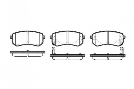 P10353.02 WOKING Гальмівні колодки зад. Hyundai Accent/Kia Rio/Ceed 05- (mando)