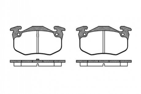 P0443.50 WOKING Гальмівні колодки зад. Peugeot 206 99-/Renault Megane I 96-03