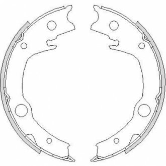 Z4729.00 WOKING Колодки ручного гальма Corolla 02-07/Avensis 03-08/Echo 99-05