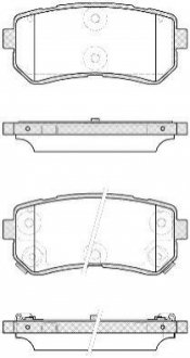 P13093.42 WOKING Колодки тормозные диск. задн. (пр-во Remsa) Hyundai Ix20 1.4 10-,Hyundai Ix20 1.6 10- (P13093.42) WOKING