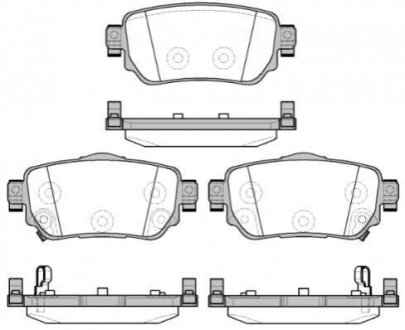 P14823.02 WOKING Гальмівні колодки зад. Nissan X-Trail/Qashqai II 13- (TRW)