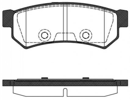 P11483.10 WOKING Гальмівні колодки задн. Gentra/Lacetti/Lacetti/Nubira 03-