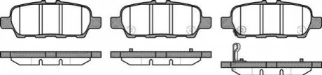 P9763.31 WOKING Гальмівні колодки зад. Qashqai/XTrail 07- (38x105,5x14,3)
