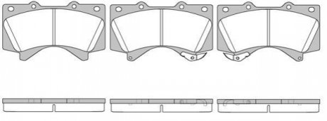 P13713.02 WOKING Гальмівні колодки перед. Toyota Land Cruiser 08- (advics)