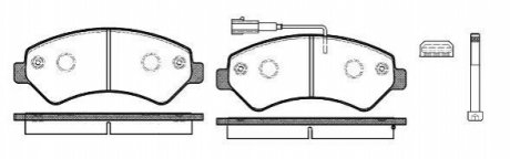 P13753.12 WOKING Колодки тормозные диск. перед. (пр-во Remsa) PSA Boxer Jumper Ducato 11> (P13753.12) WOKING