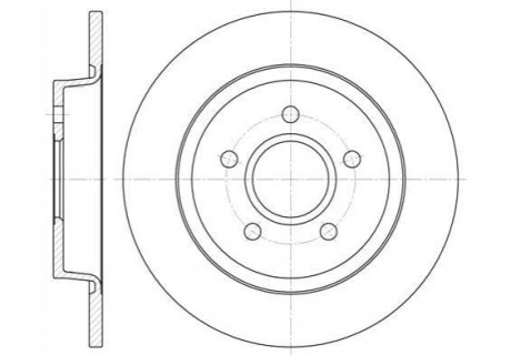 D6712.00 WOKING Гальмівний диск зад. Ford C-MAX/Focus II 04- (280x11)