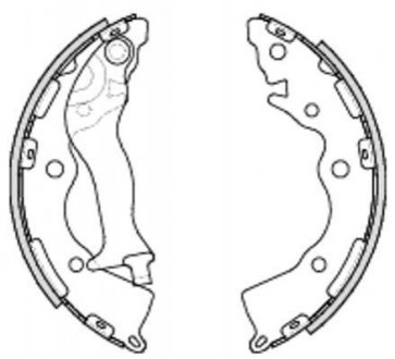 Z4234.00 WOKING Колодки тормозные бараб. задн. (пр-во Remsa) Hyundai Accent III Rio III 06> (Z4234.00) WOKING