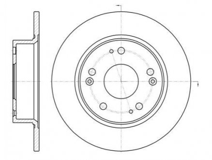 D6984.00 WOKING Гальмівний диск зад. Honda Accord 04-08 (260x10)