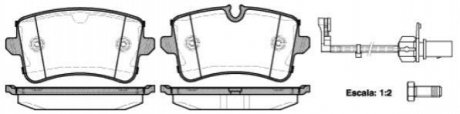 P12433.10 WOKING Колодки тормозные диск. задн. (пр-во Remsa) Audi A4 09>16 A6 11>18 Q5 08>17 / Porsche Macan (P12433.10) WOKING