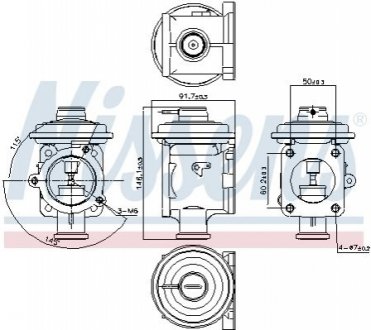 98219 NISSENS Клапан рециркуляціі ВГ (EGR)