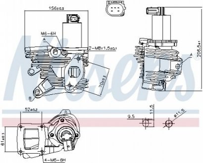 98189 NISSENS Клапан рециркуляціі ВГ (EGR)