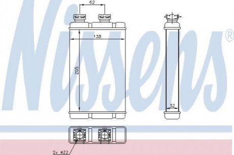 70513 NISSENS Радиатор опалювача салону