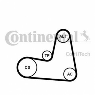 7PK1125K1 Contitech Комплект (ремень+ролики)