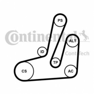 6PK1390K1 Contitech Комплект (ремінь+ролики)