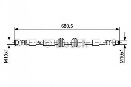 1 987 481 734 BOSCH Шланг гальмівний