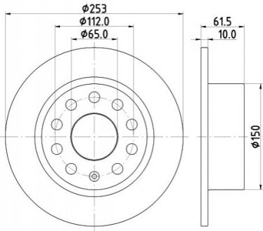 8DD355132281 HELLA Диск гальмівний