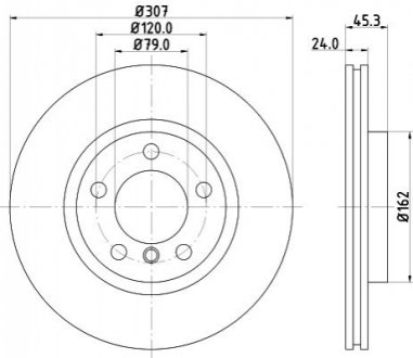 8DD355126291 HELLA Диск гальмівний