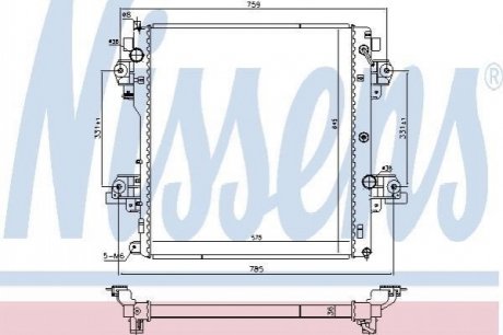646824 NISSENS Радиатор охолоджування
