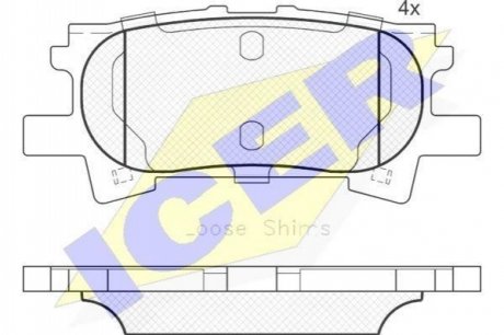 181751 ICER Комплект гальмівних колодок (дискових)