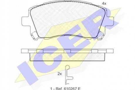 181247 ICER Комплект гальмівних колодок (дискових)