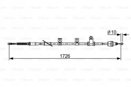 1 987 482 618 BOSCH Трос ручного гальма