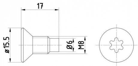 8DZ 355 209-041 HELLA HELLA RENAULT Болт тормозного диска Dacia Dokker,Duster,Logan,Sandero,Fiat,DB,Nissan,Opel Movano,Vivaro,Clio,Kangoo,Laguna,Master II,Trafic II,Megane,Scenic