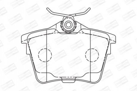 573133CH CHAMPION CHAMPION PEUGEOT Тормозные колодки задн.(без электронного стоян.тормоза) 407,607 04-,Citroen C5 III 08-