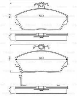 0986495233 BOSCH Гальмівні колодки дискові HONDA/ROVER Civic/25/45/200/400/800 \'\'F \'\'1,4-2,0 \'\'05 PR2