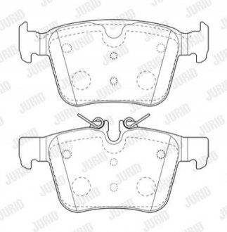 573772J Jurid JURID LANDROVER К-т задних торм. колодок Discovery Sport 2,0-2,2 14-, Range Rover Evoque 2,0-2,2 11-