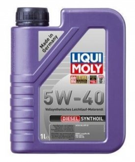 1340 LIQUI MOLY LM 1л DIESEL SYNTHOIL 5W-40 Масло двигателя ACEA A3/B4, API CF, BMW Longlife-98 | MB 229.3 | VW 505 00