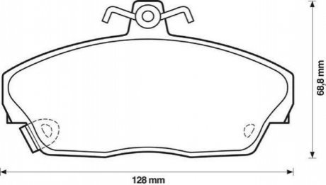 571438J Jurid JURID HONDA Колодки тормозные передние Concerto 1.5 16V 90-,Civic VI,VII,Rover 200,400,45,800