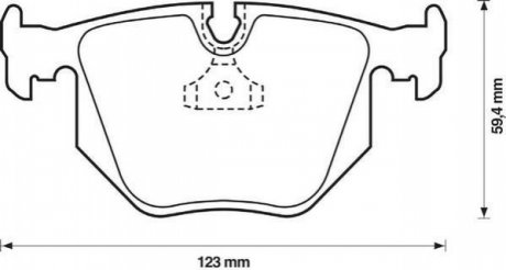 571918J Jurid JURID BMW Тормозные колодки задн.3 E46 2.5/3.0,7 E38 2.5/5.4,X5 E53 3.0/4.6,Rover 3.0/3.4 02-